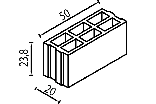 schita boltar de zidarie 50x20x23,8 petra pavaje