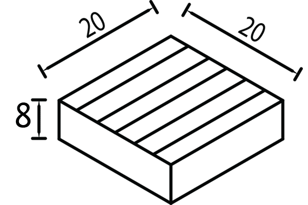 schita quatro tactil 20x20x8 cu linii petra pavaje