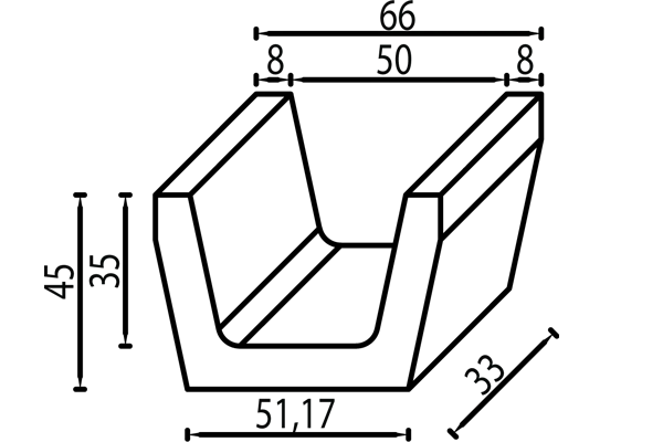 schita rigola trapezoidala petra pavaje