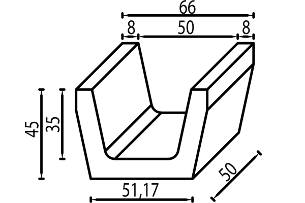 schita rigola trapezoidala petra pavaje