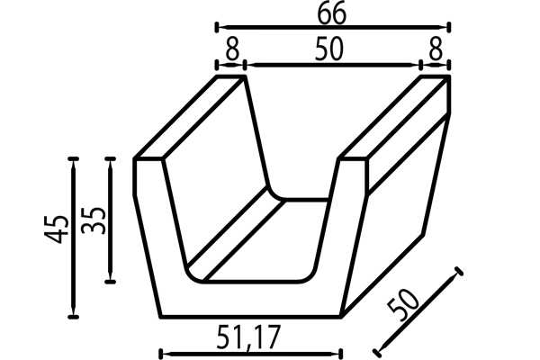 schita rigola trapezoidala petra pavaje